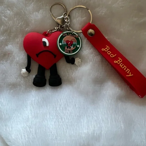 3pc Cartoon Bad Bunny Keychain - Picture 7 of 11